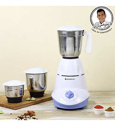 Capri Mixer Grinder 750 Watts 3 Stainless Steel Jars, 5 years Warranty on Motor